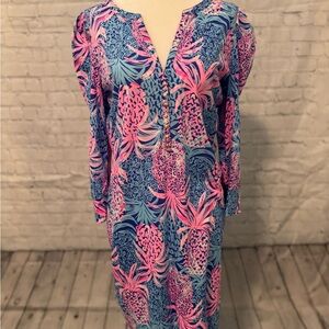 Lilly Pulitzer Vibrant Pink and Blue Women's Dress